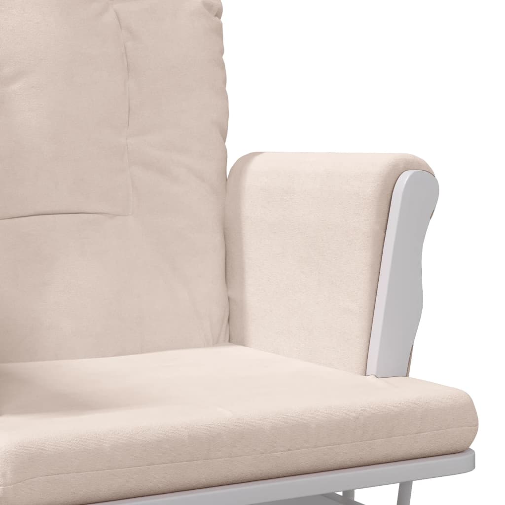 vidaXL Sillón de lactancia con taburete tela gris claro