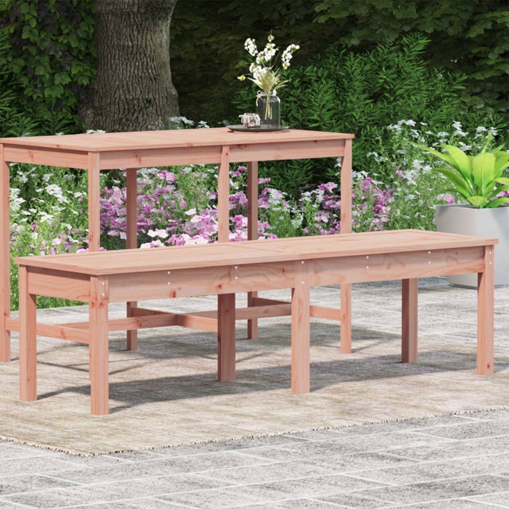 vidaXL Banco de jardín 2 plazas madera maciza douglas 159,5x44x45 cm