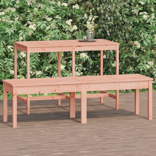 vidaXL Banco de jardín 2 plazas madera maciza douglas 159,5x44x45 cm