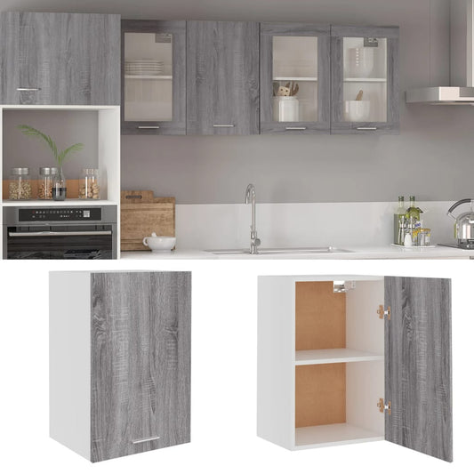 vidaXL Armario colgante madera contrachapada gris sonoma 39,5x31x60 cm