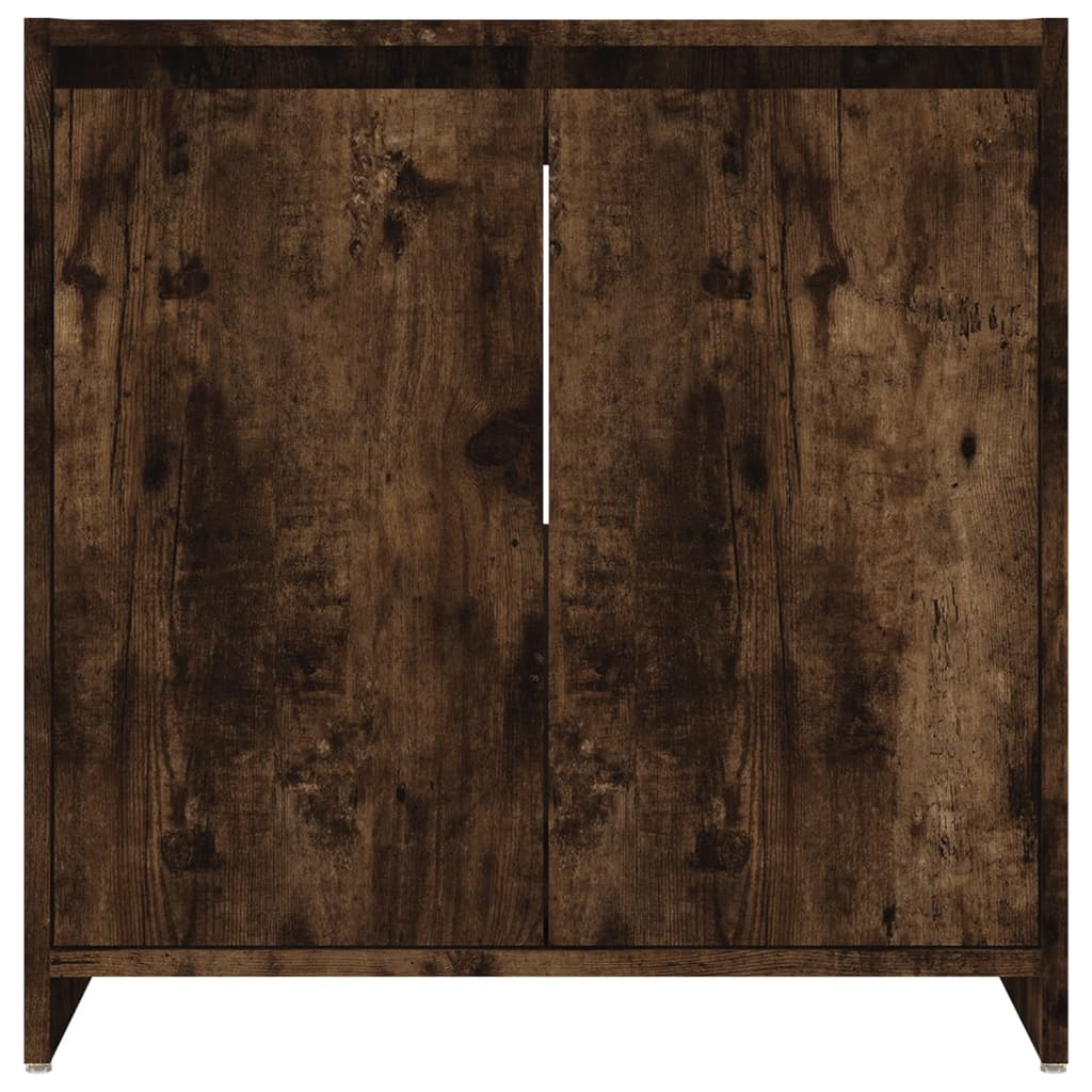 vidaXL Armario de baño madera contrachapada roble ahumado 60x33x61 cm