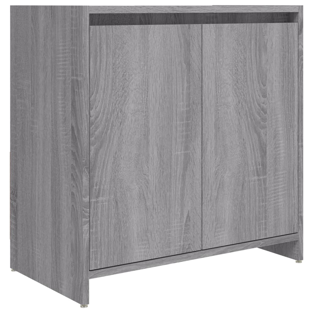 vidaXL Armario de baño madera contrachapada gris Sonoma 60x33x61 cm