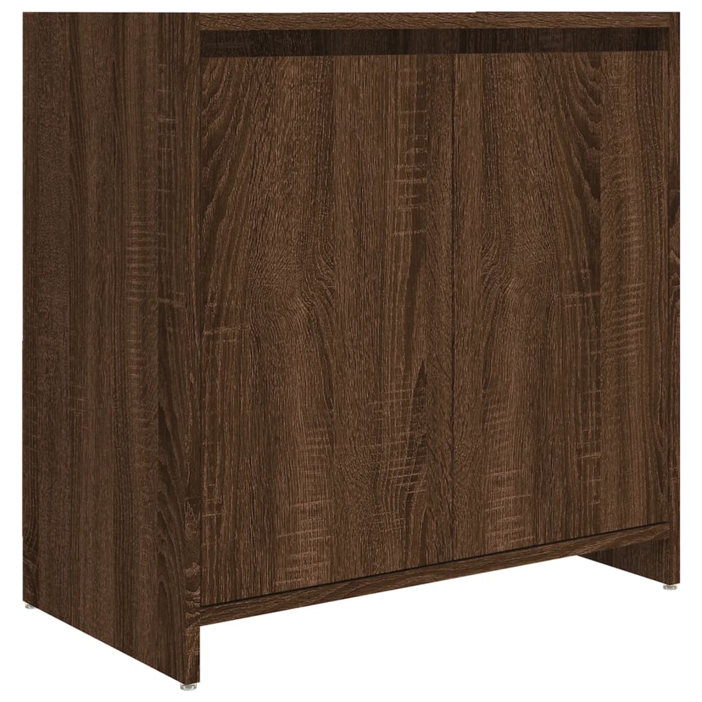 vidaXL Armario de baño madera contrachapada marrón roble 60x33x61 cm