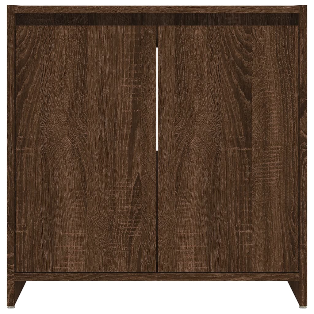 vidaXL Armario de baño madera contrachapada marrón roble 60x33x61 cm