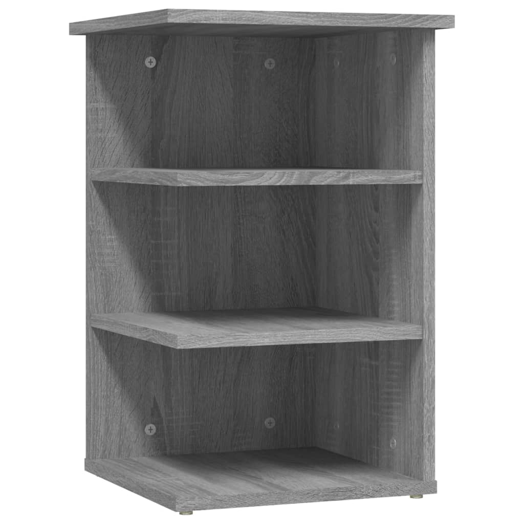 vidaXL Mueble auxiliar madera contrachapada gris Sonoma 35x35x55 cm