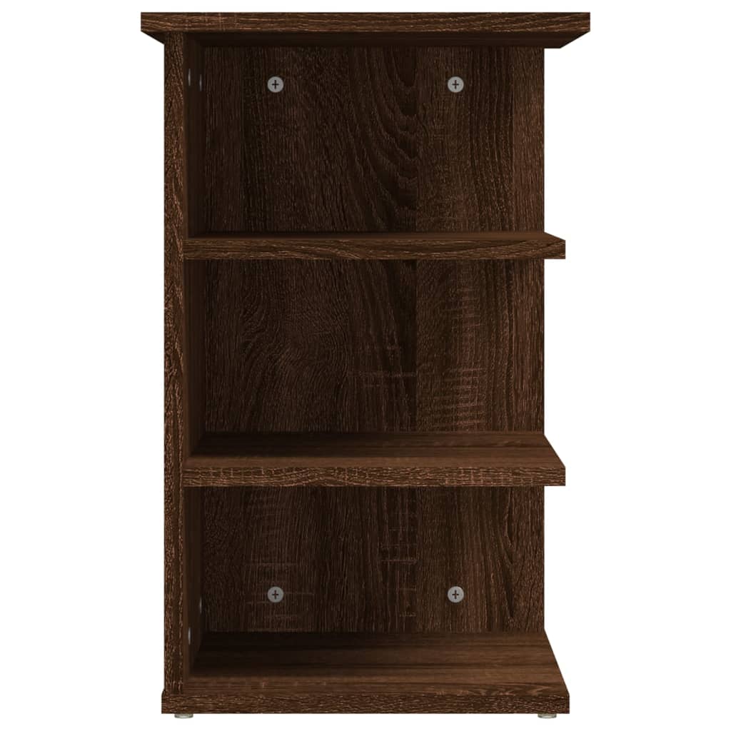 vidaXL Mueble auxiliar madera contrachapada roble marrón 35x35x55 cm