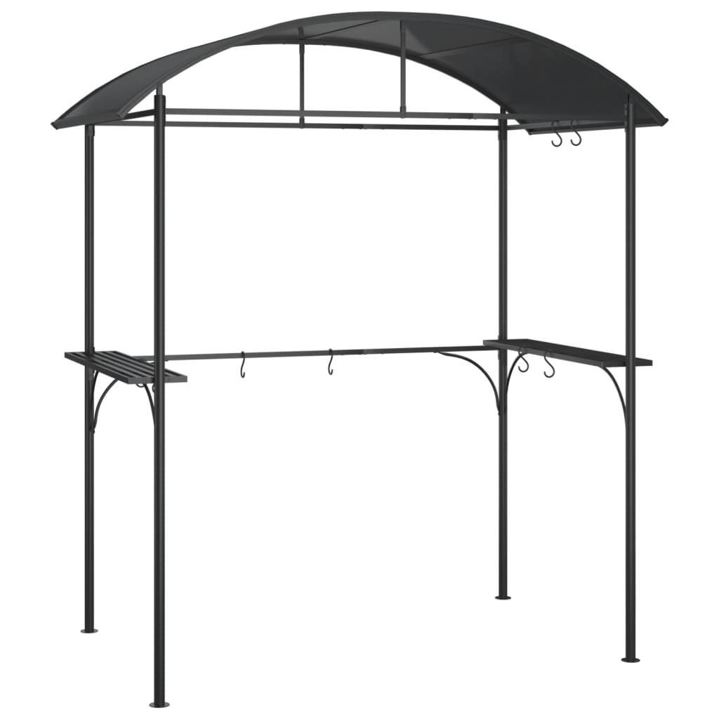 vidaXL Cenador barbacoa estante lateral acero antracita 220x115x230 cm