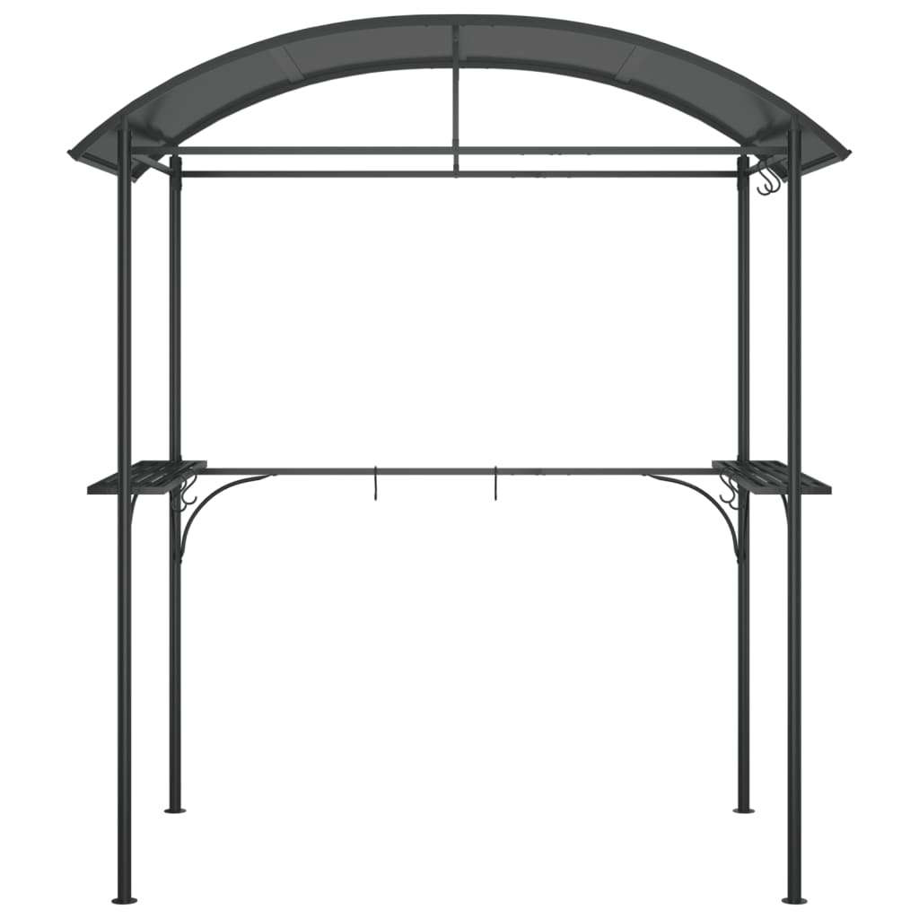 vidaXL Cenador barbacoa estante lateral acero antracita 220x115x230 cm