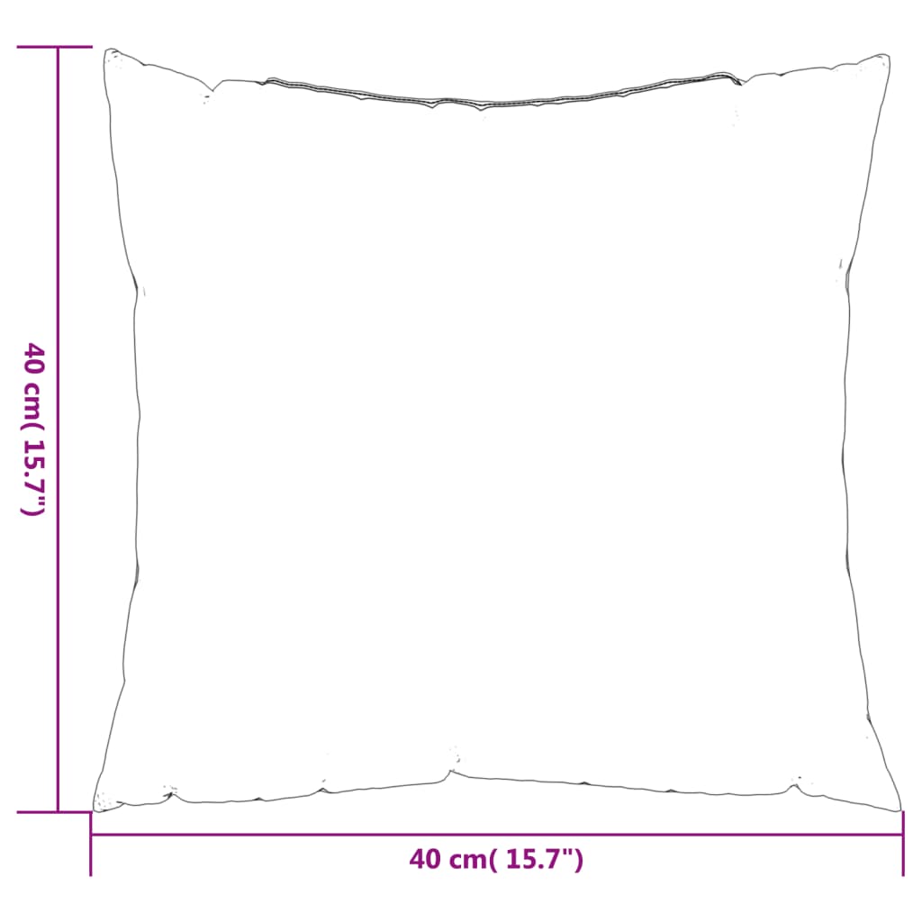 vidaXL Cojines de sofá 4 unidades tela crema 40x40 cm