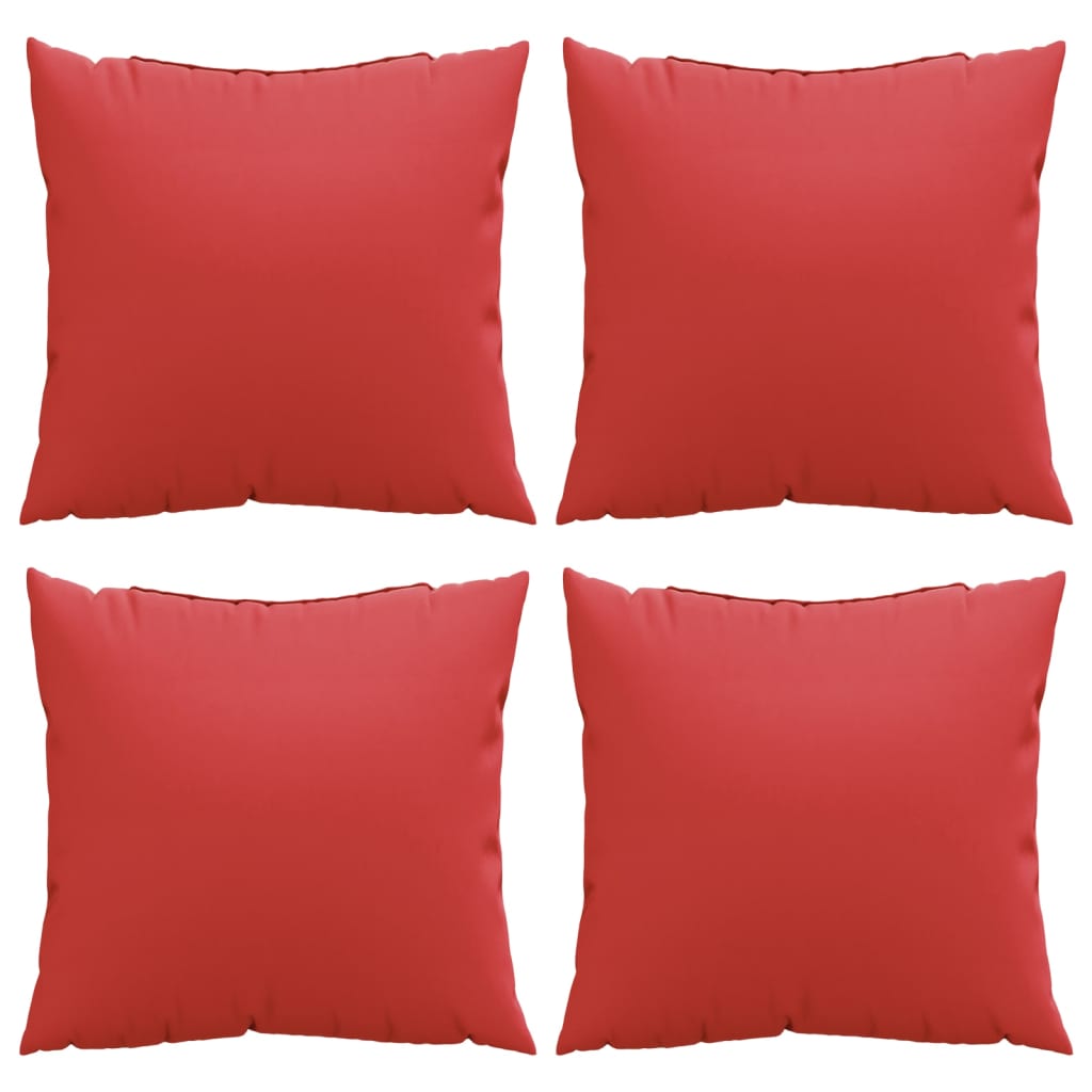 vidaXL Cojines de sofá 4 unidades tela rojo 40x40 cm