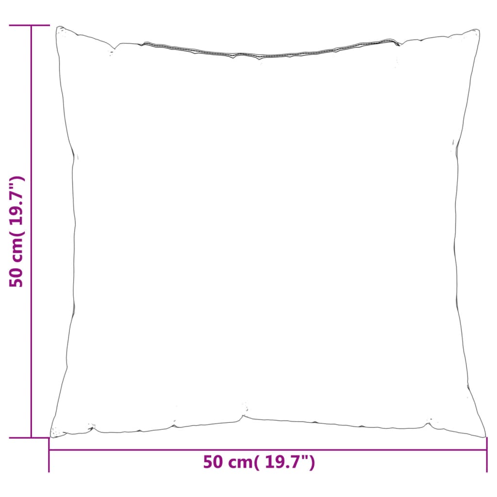 vidaXL Cojines de sofá 4 unidades tela crema 50x50 cm