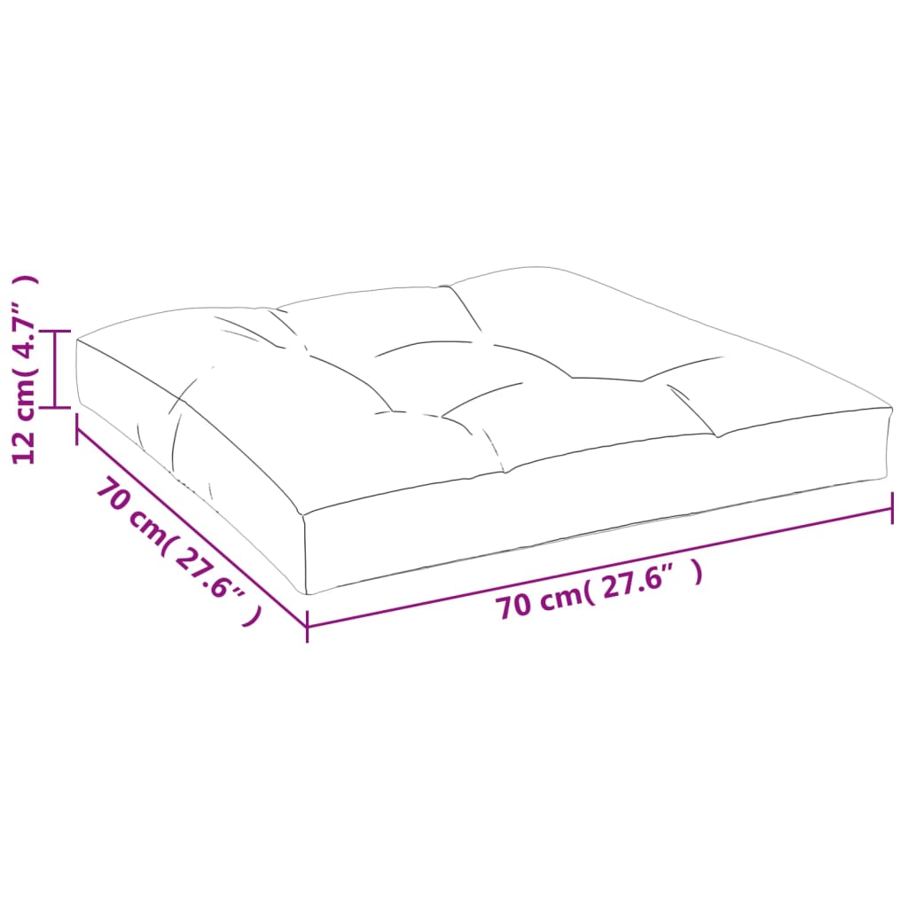 vidaXL Cojín para sofá de palets tela crema 70x70x12 cm