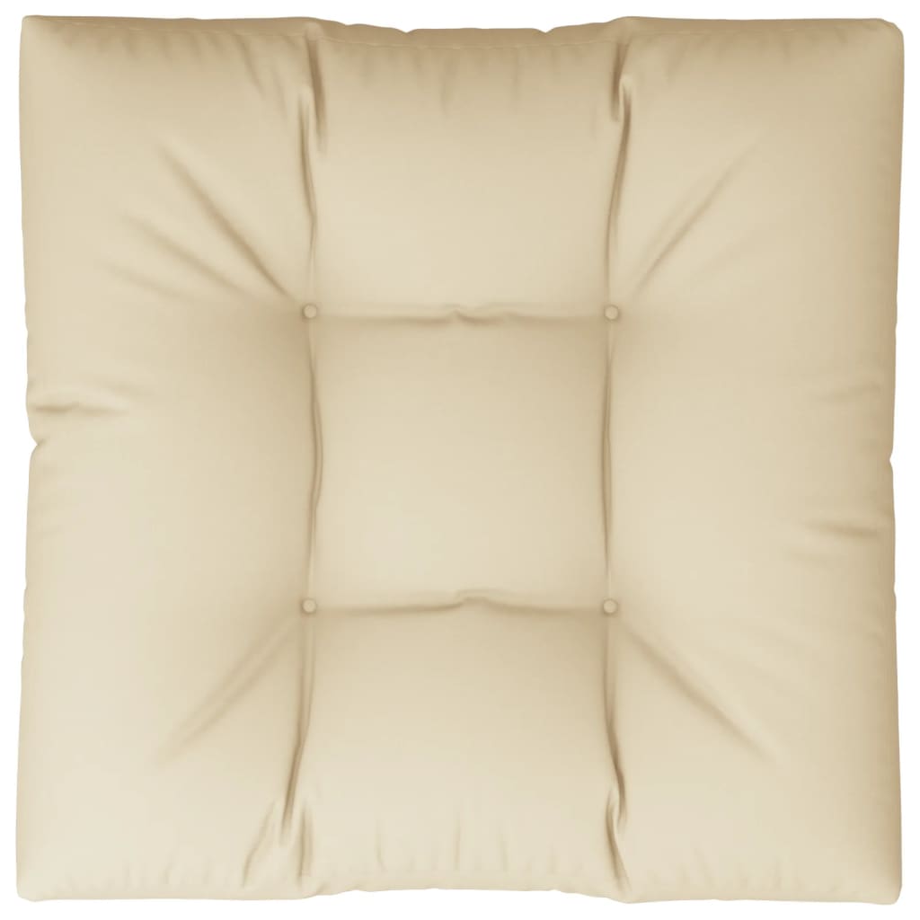 vidaXL Cojín para sofá de palets de tela beige 80x80x12 cm