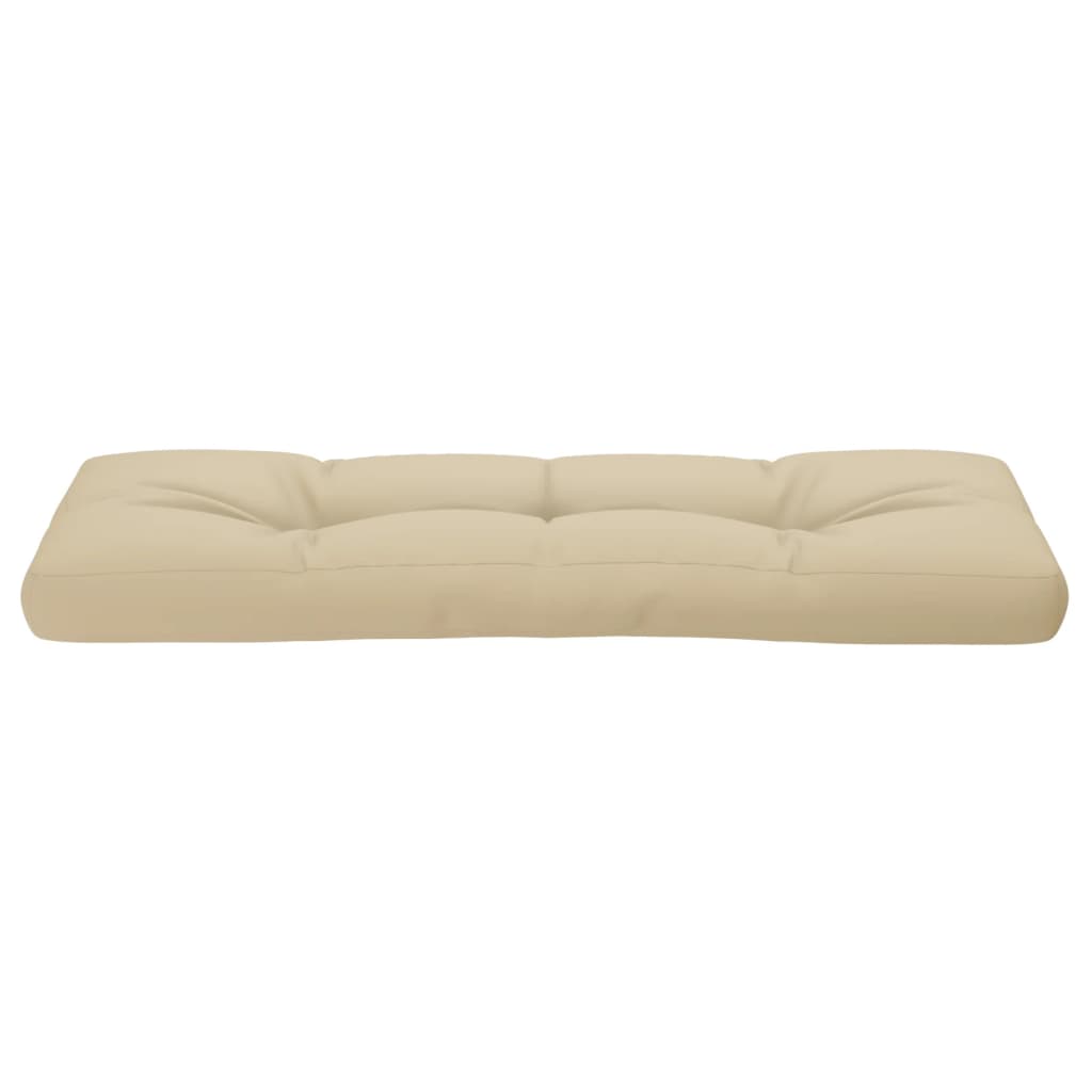 vidaXL Cojín para sofá de palets de tela beige 120x40x12 cm