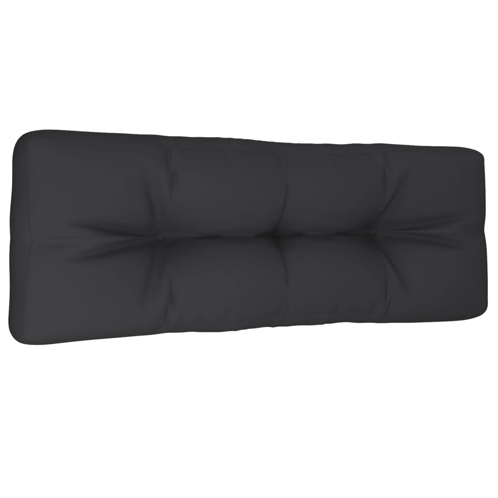 vidaXL Cojín para sofá de palets de tela negro 120x40x12 cm