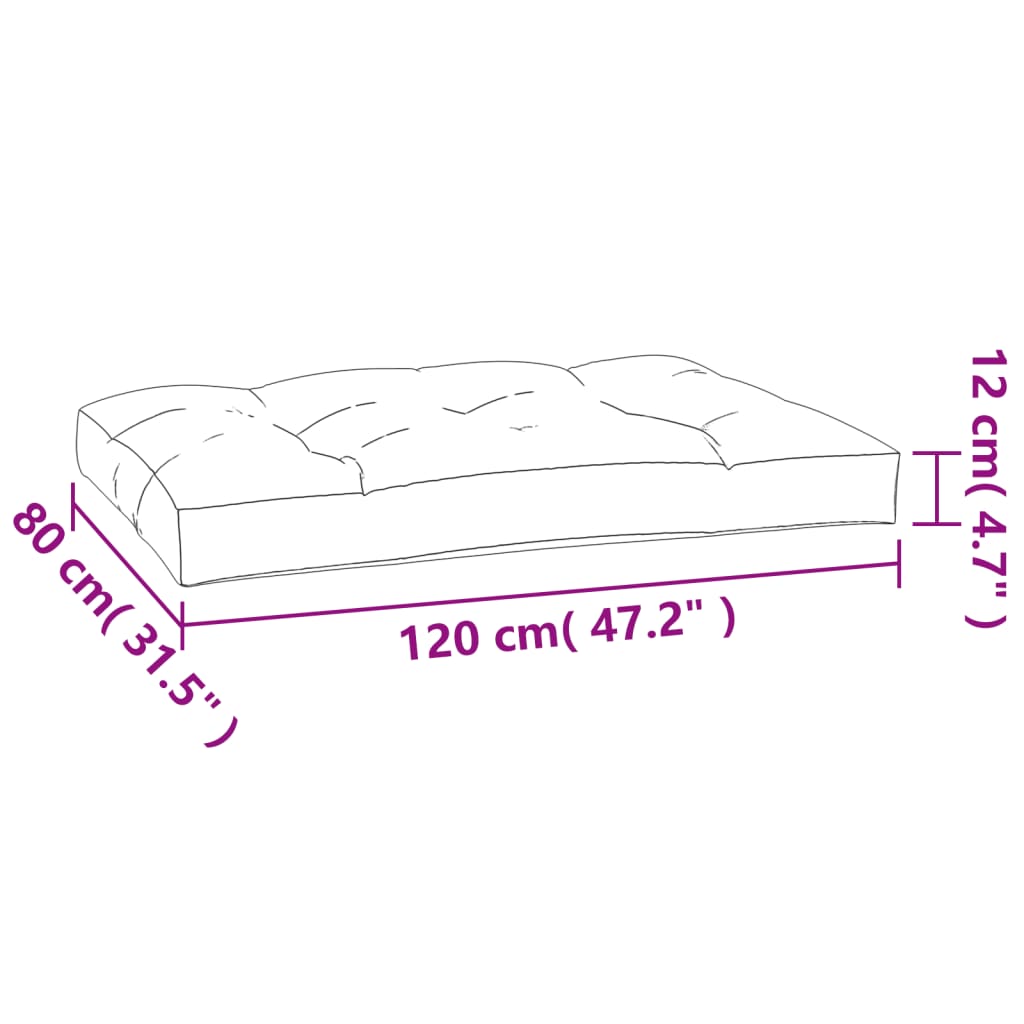 vidaXL Cojines para palets 2 unidades tela beige