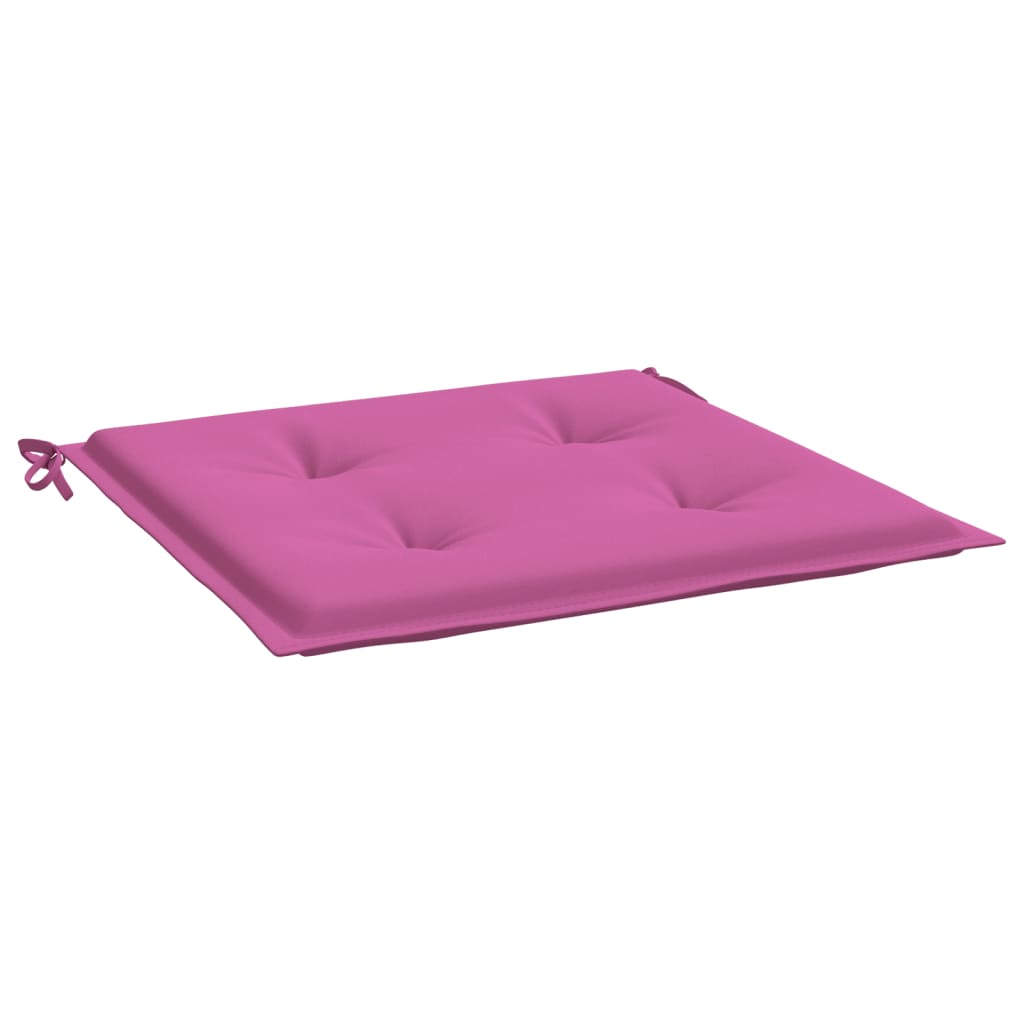 vidaXL Cojines de silla de jardín 4 uds tela rosa 40x40x3 cm