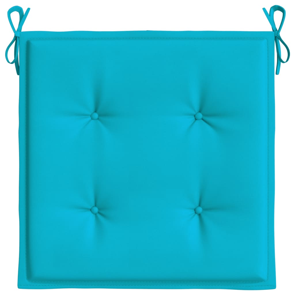 vidaXL Cojines para silla de jardín 6 uds tela turquesa 40x40x3 cm