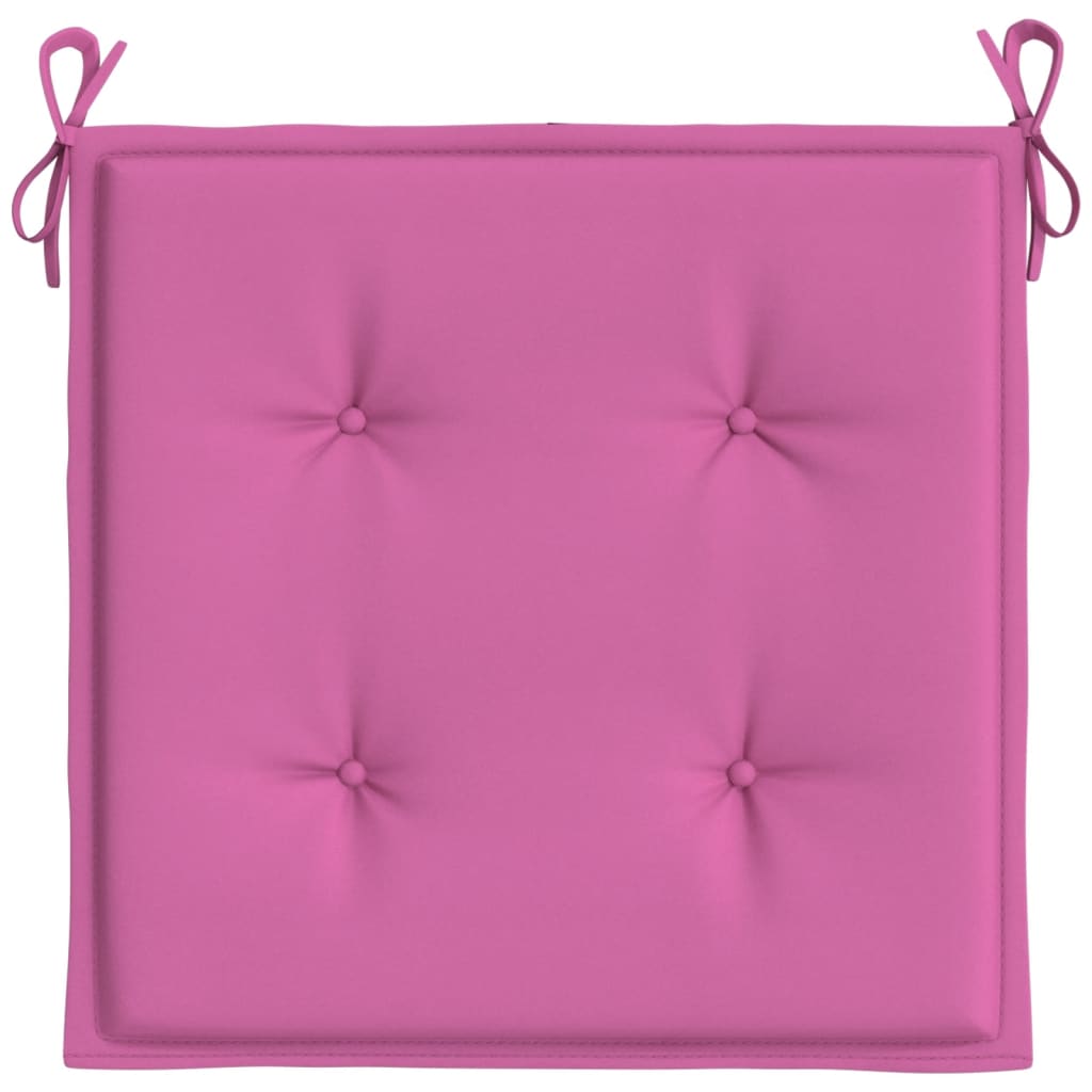 vidaXL Cojines para silla de jardín 6 uds tela rosa 50x50x3 cm