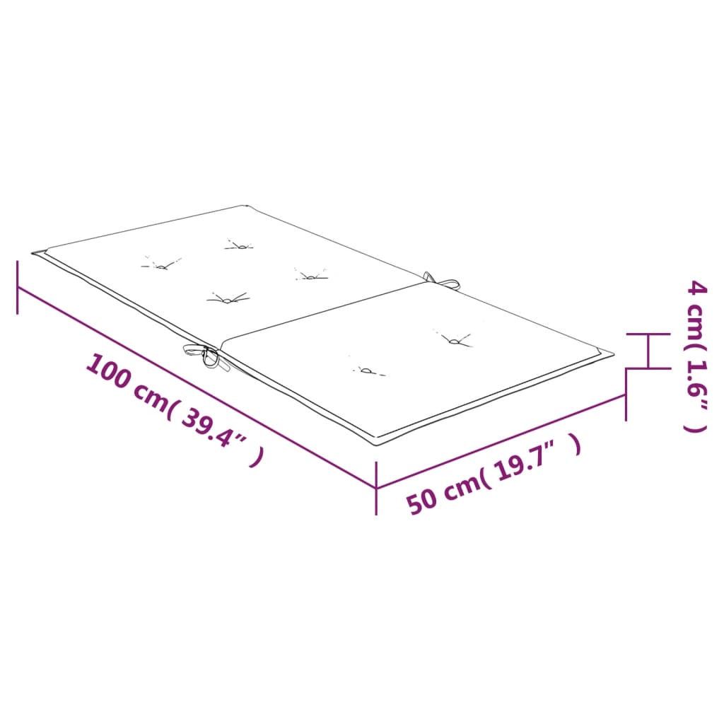 vidaXL Cojines para silla con respaldo bajo 2 uds tela multicolor