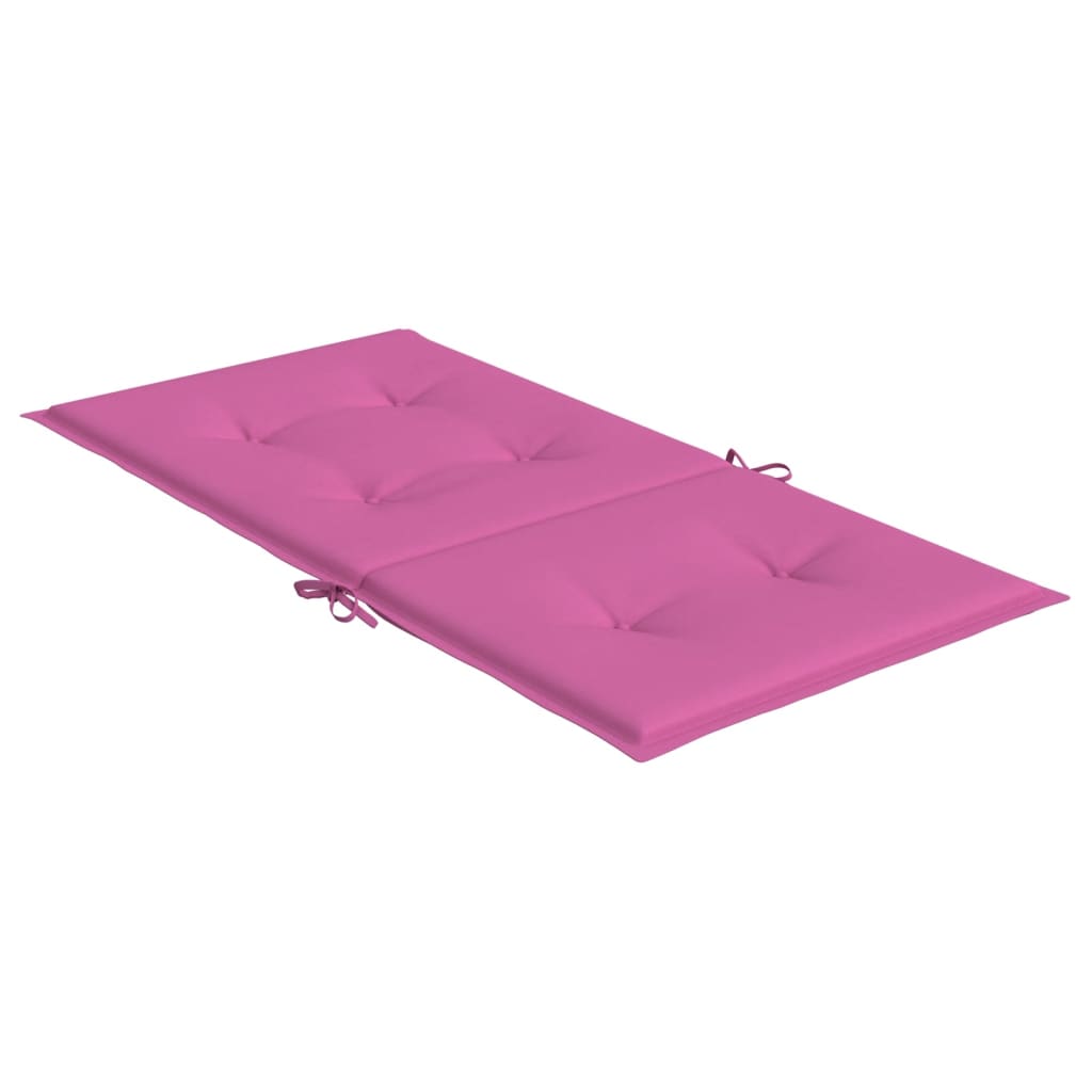 vidaXL Cojines para silla con respaldo bajo 2 uds tela rosa