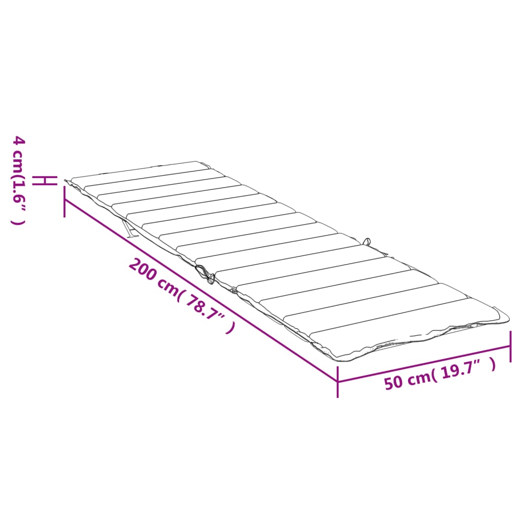 vidaXL Cojín de tumbona tela Oxford multicolor
