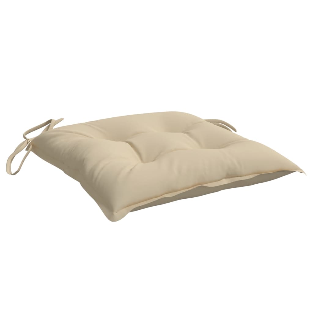 vidaXL Cojines de silla de jardín 2 uds tela Oxford beige 40x40x7 cm