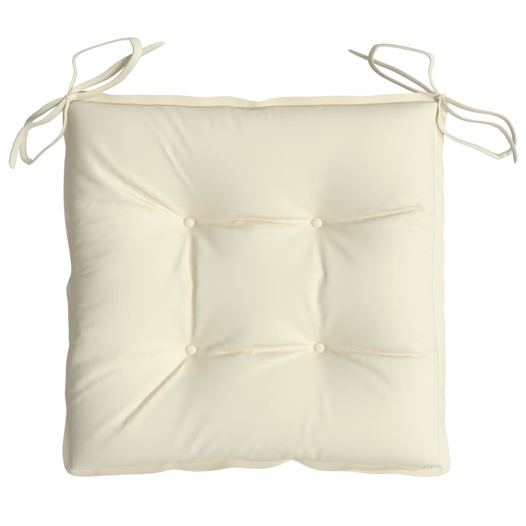 vidaXL Cojines de silla de jardín 4 uds tela Oxford crema 50x50x7 cm