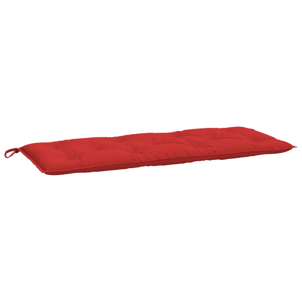 vidaXL Cojín de banco de jardín tela Oxford rojo 120x50x7 cm