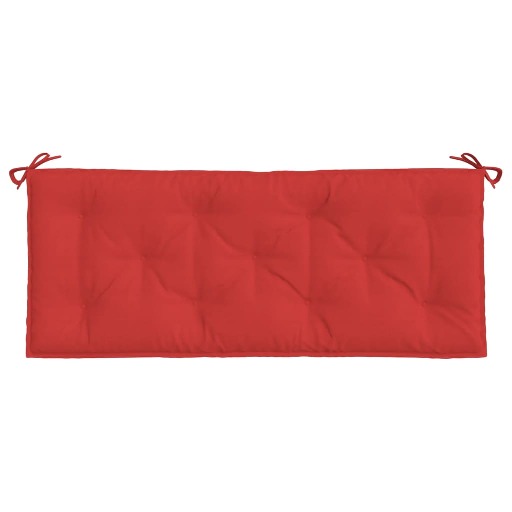 vidaXL Cojín de banco de jardín tela Oxford rojo 120x50x7 cm