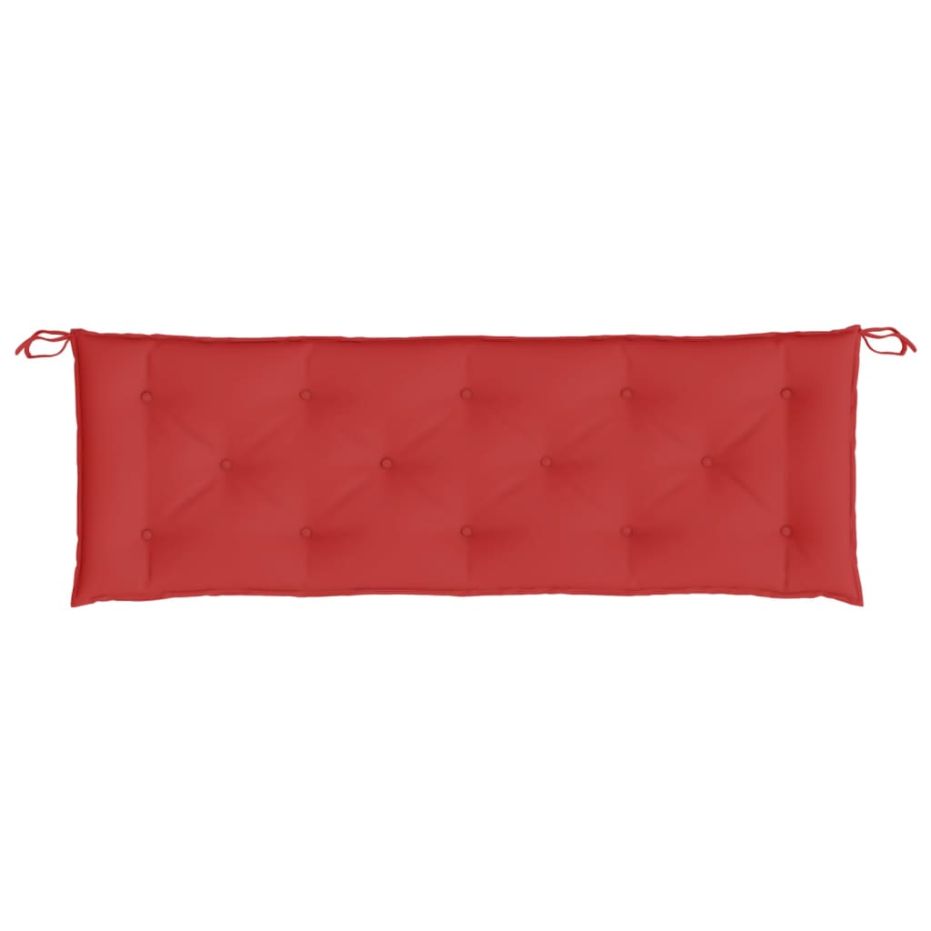 vidaXL Cojín de banco de jardín tela Oxford rojo 150x50x7 cm