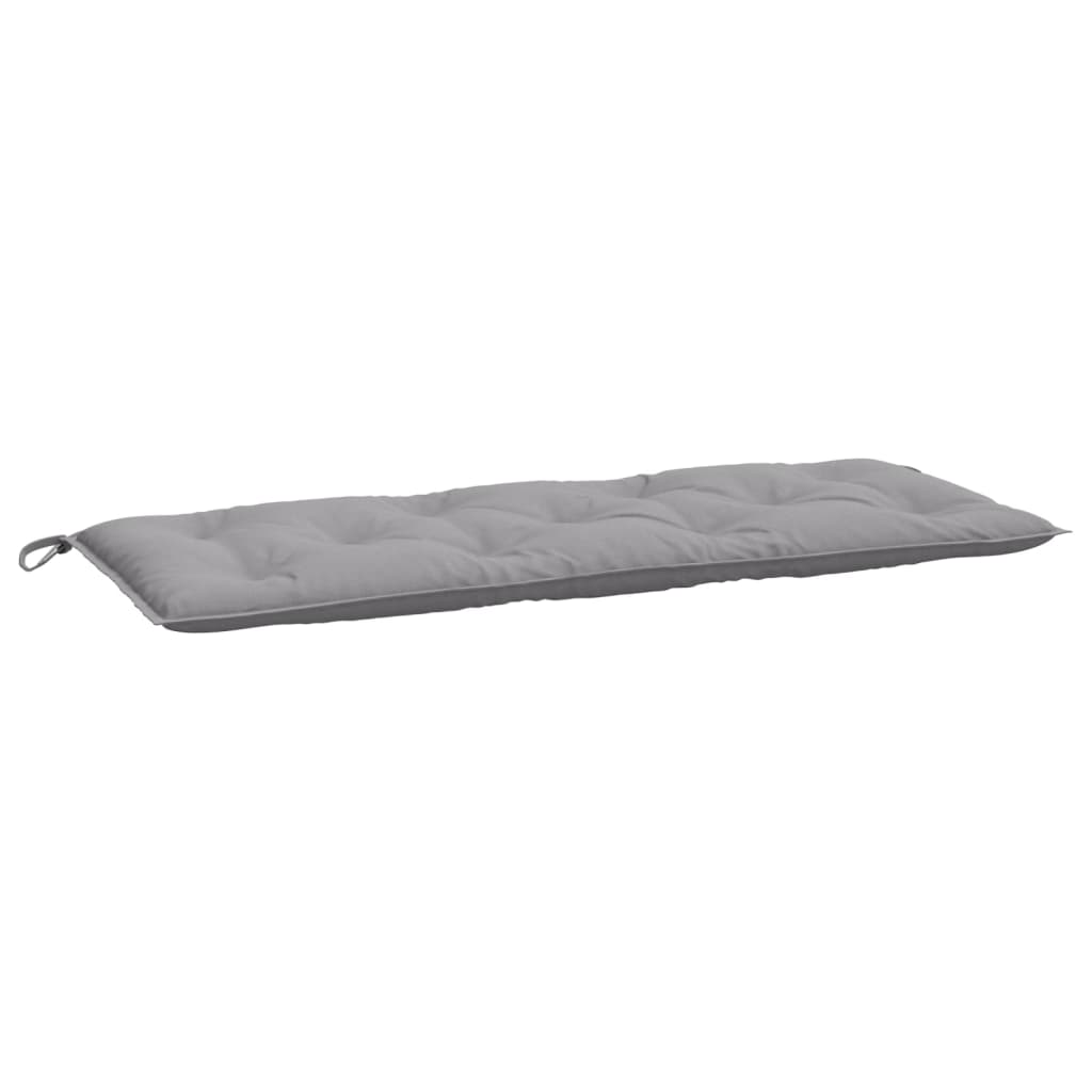 vidaXL Cojines de banco de jardín 2 uds tela Oxford gris 120x50x7 cm