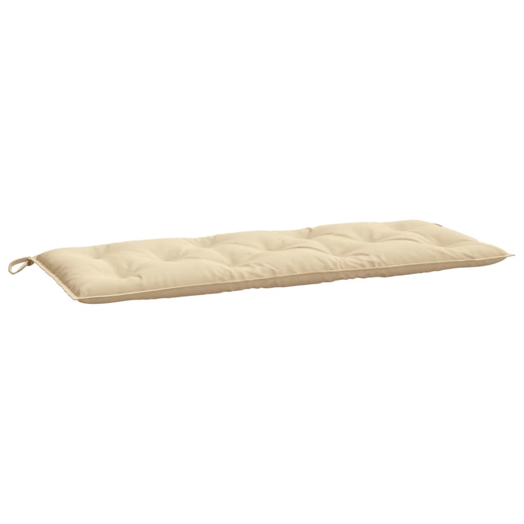 vidaXL Cojines de banco de jardín 2 uds tela Oxford beige 120x50x7 cm