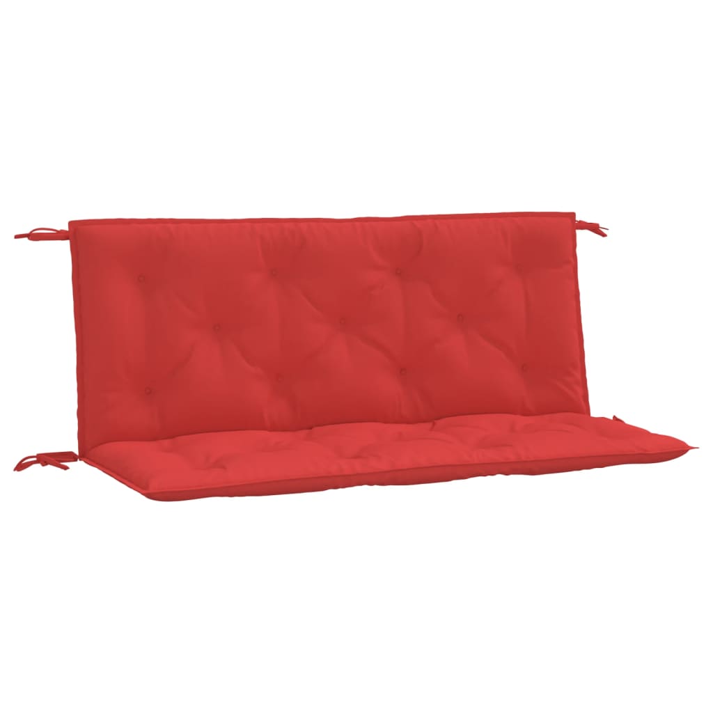 vidaXL Cojines de banco de jardín 2 uds tela Oxford rojo 120x50x7 cm