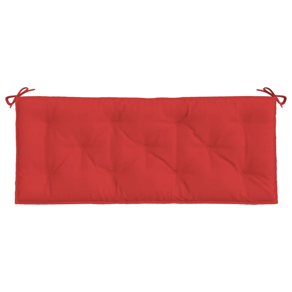 vidaXL Cojines de banco de jardín 2 uds tela Oxford rojo 120x50x7 cm