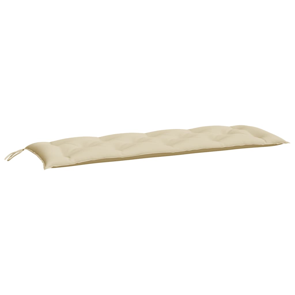 vidaXL Cojines de banco de jardín 2 uds tela Oxford beige 150x50x7 cm