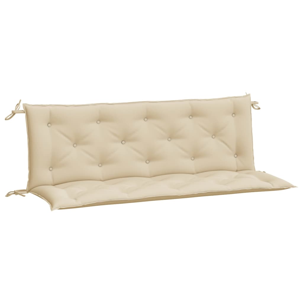 vidaXL Cojines de banco de jardín 2 uds tela Oxford beige 150x50x7 cm