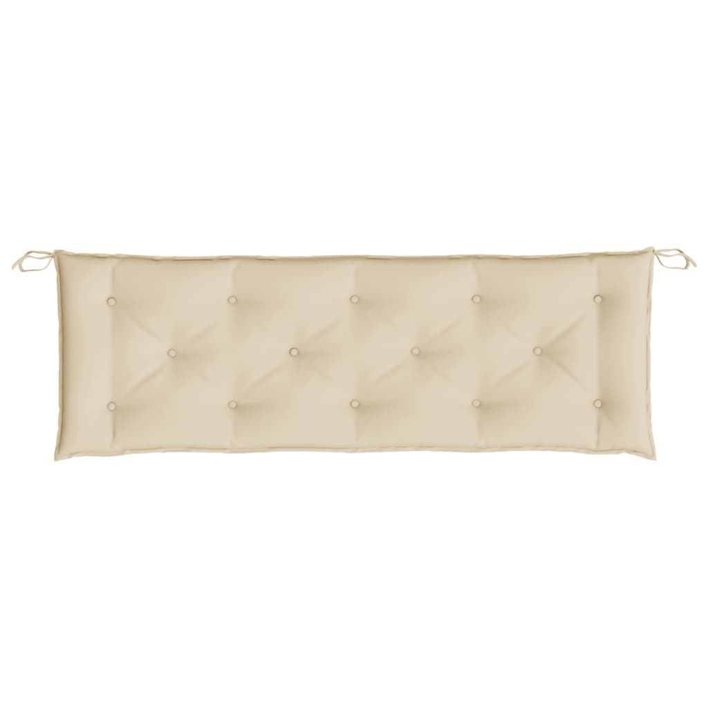 vidaXL Cojines de banco de jardín 2 uds tela Oxford beige 150x50x7 cm