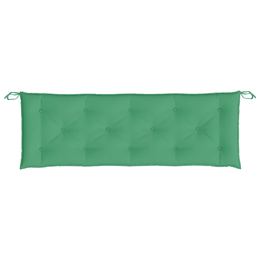 vidaXL Cojines de banco de jardín 2 uds tela Oxford verde 150x50x7 cm