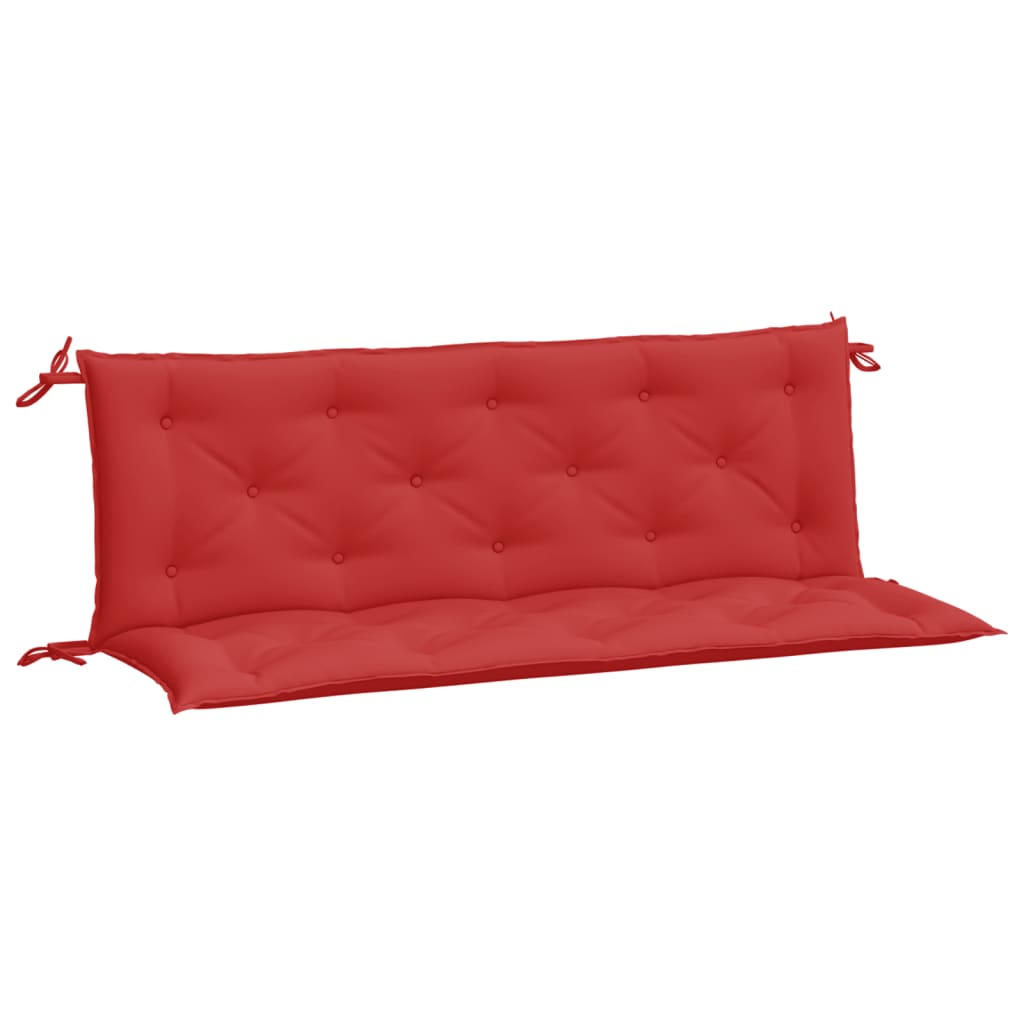 vidaXL Cojines de banco de jardín 2 uds tela Oxford rojo 150x50x7 cm