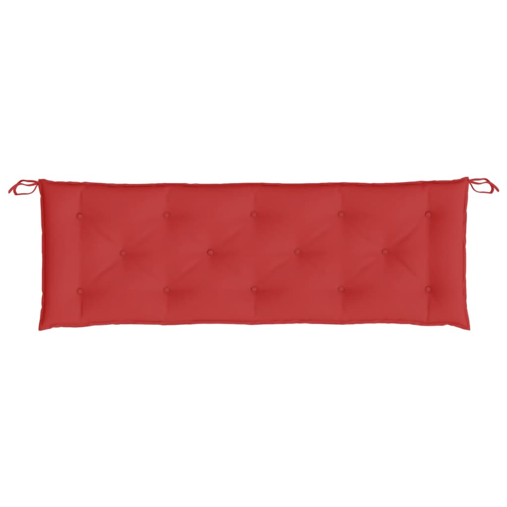 vidaXL Cojines de banco de jardín 2 uds tela Oxford rojo 150x50x7 cm