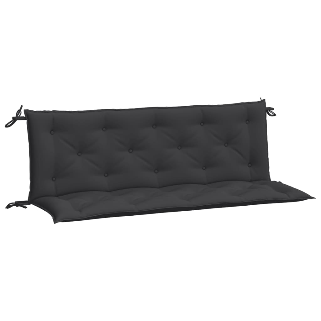 vidaXL Cojines de banco de jardín 2 uds tela Oxford negro 150x50x7 cm