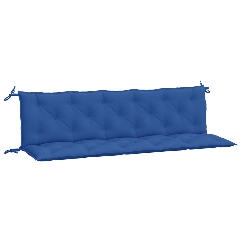 vidaXL Cojines de banco de jardín 2 uds tela Oxford azul 180x50x7 cm