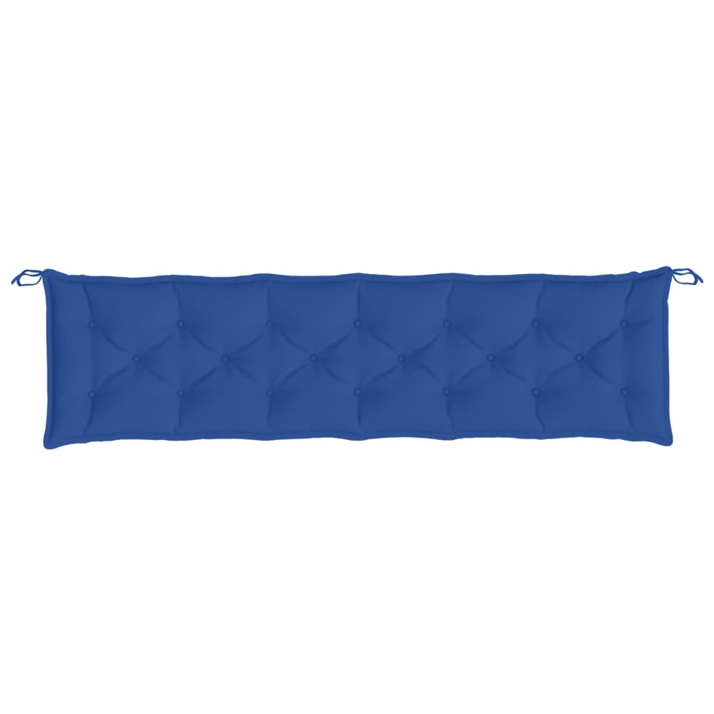 vidaXL Cojines de banco de jardín 2 uds tela Oxford azul 200x50x7 cm