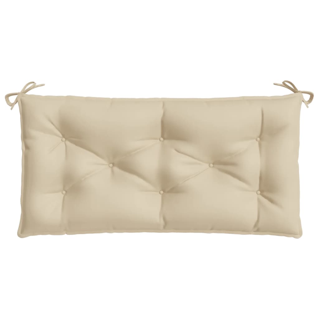 vidaXL Cojín de banco de jardín tela Oxford beige 110x50x7 cm