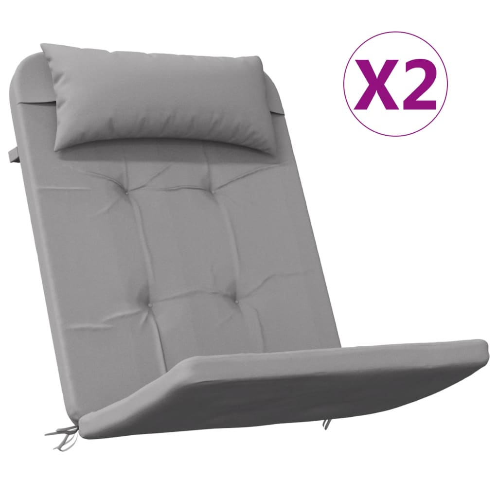 vidaXL Cojines para silla Adirondack 2 uds tela Oxford gris