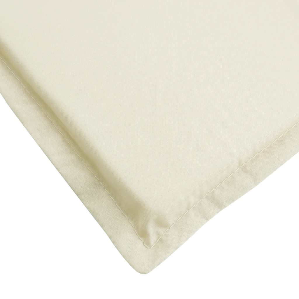 vidaXL Cojín de tumbona de tela Oxford color crema 180x60x3 cm