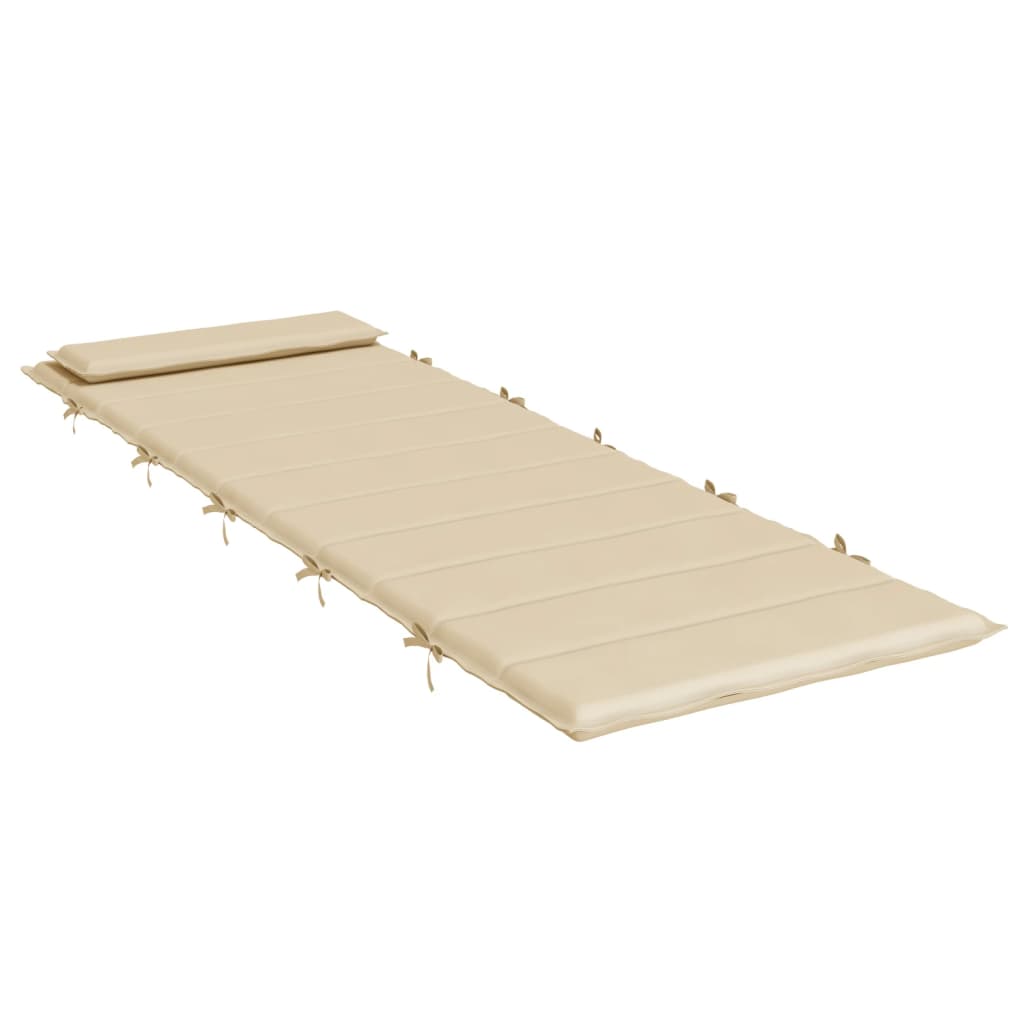 vidaXL Cojín de tumbona de tela Oxford beige 180x60x3 cm