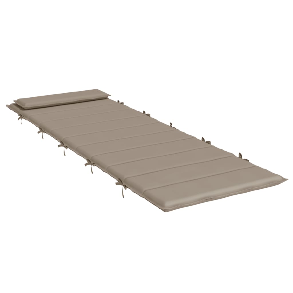 vidaXL Cojín de tumbona de tela Oxford gris taupe 180x60x3 cm