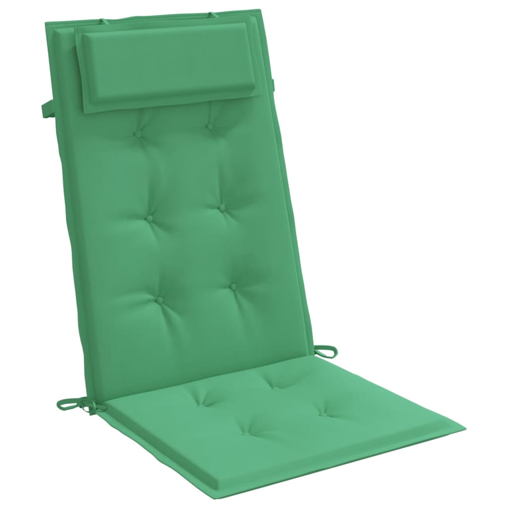 vidaXL Cojines de silla con respaldo alto 6 uds tela Oxford verde